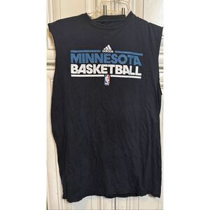 Adidas Mens Minnesota Timberwolves NBA Basketball Warm-Up T-Shirt Black Medium